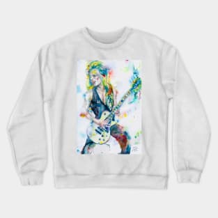 RANDY RHOADS watercolor portrait .2 Crewneck Sweatshirt